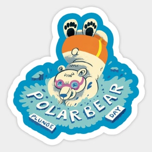 Polar Bear Plunge Day Sticker